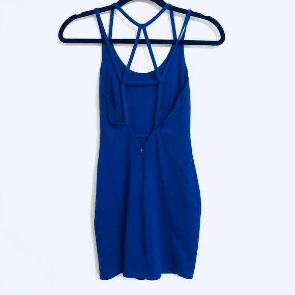 SOLEMIO// EUC royal blue dress bodycon - Picture 4 of 5